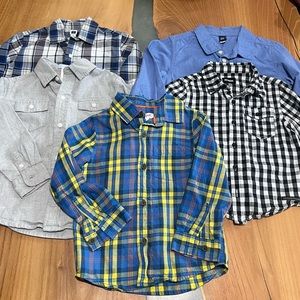 Boys 3T/3Y Long Sleeve Button Down Shirt Lot (5 total)